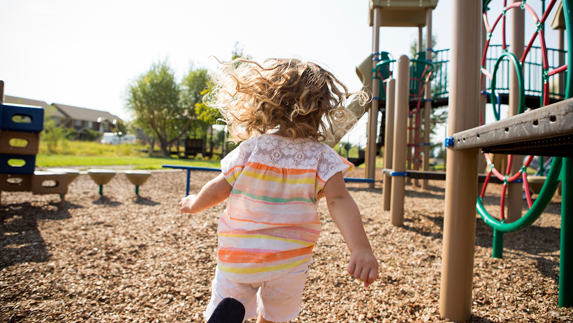 Running Through a Playground