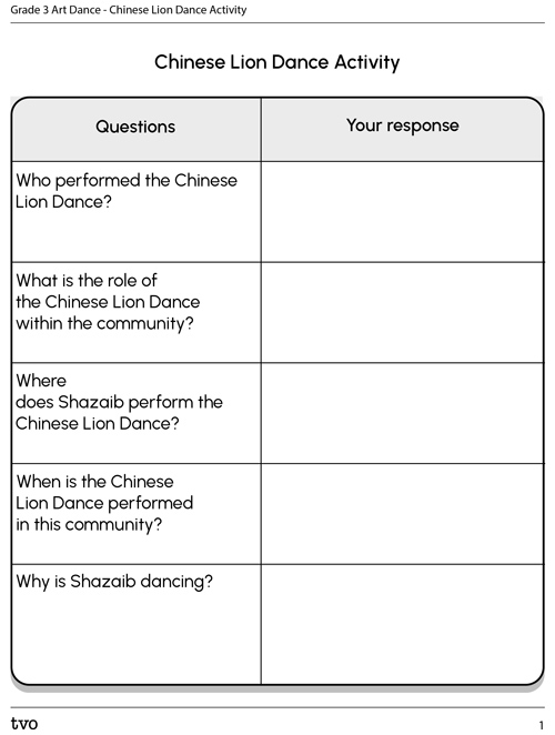 Chinese Lion Dance Activity