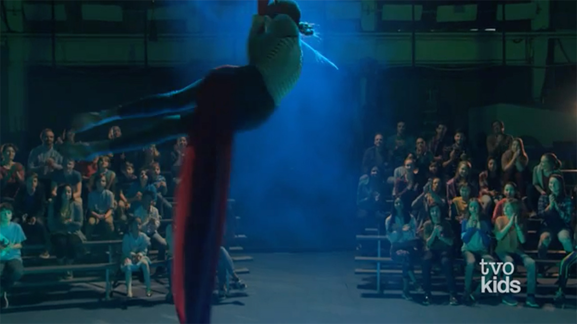 Audience clapping for the performer.