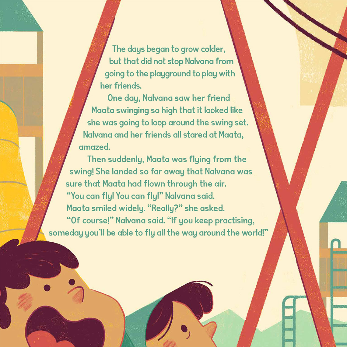 Children on a playground.