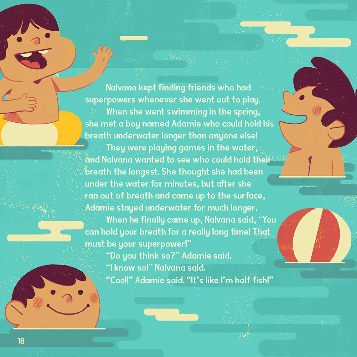 A group of children in a swimming pool.