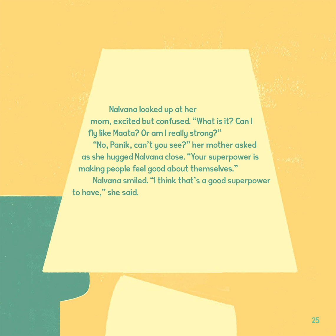 A yellow background.