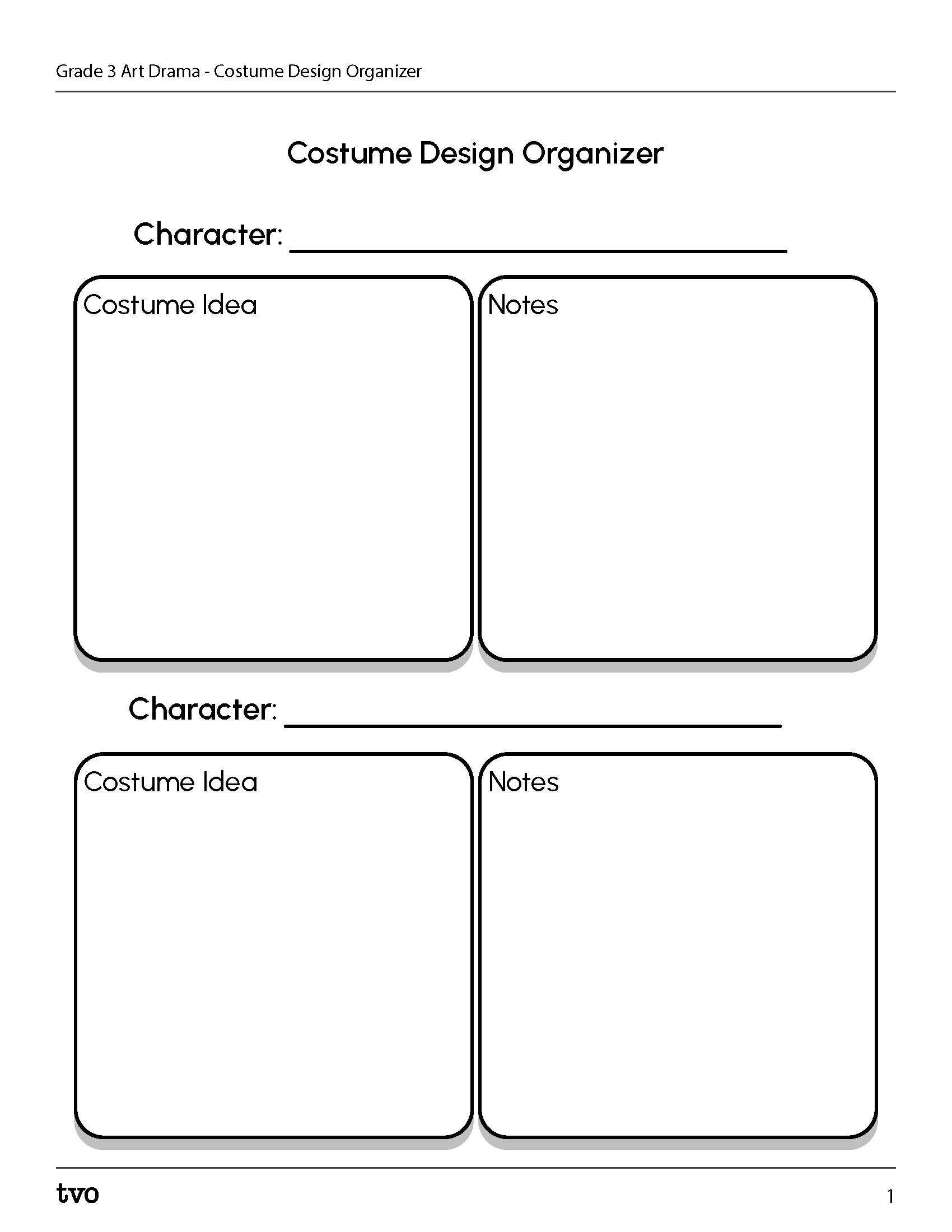 Costume Design Organizer