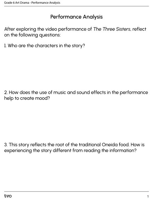 Performance Analysis Activity