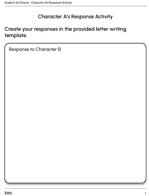 Character A’s Response Activity