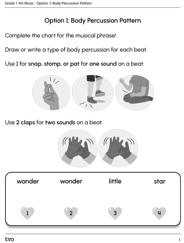 Option 1: Body Percussion Pattern