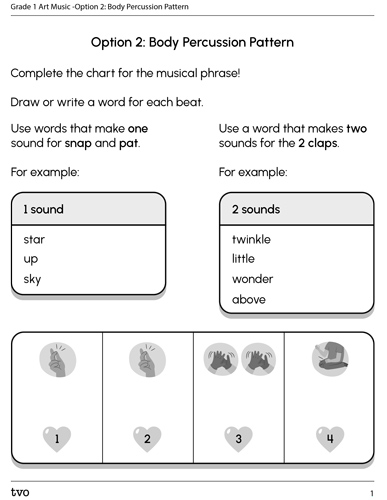 Option 2: Body Percussion Pattern