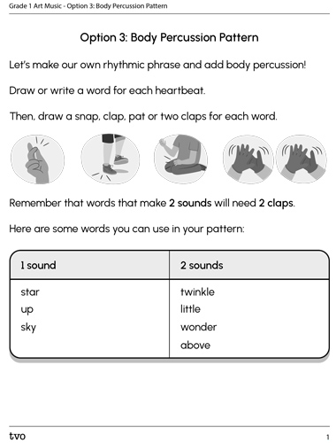 Option 3: Body Percussion Pattern