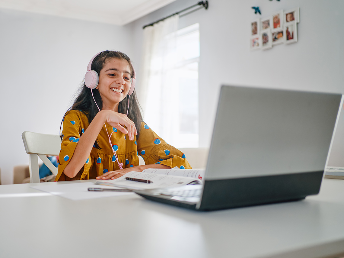 Child with laptop