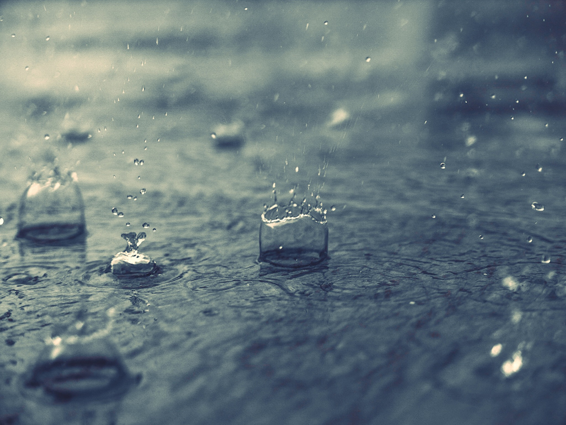 Raindrops closeup