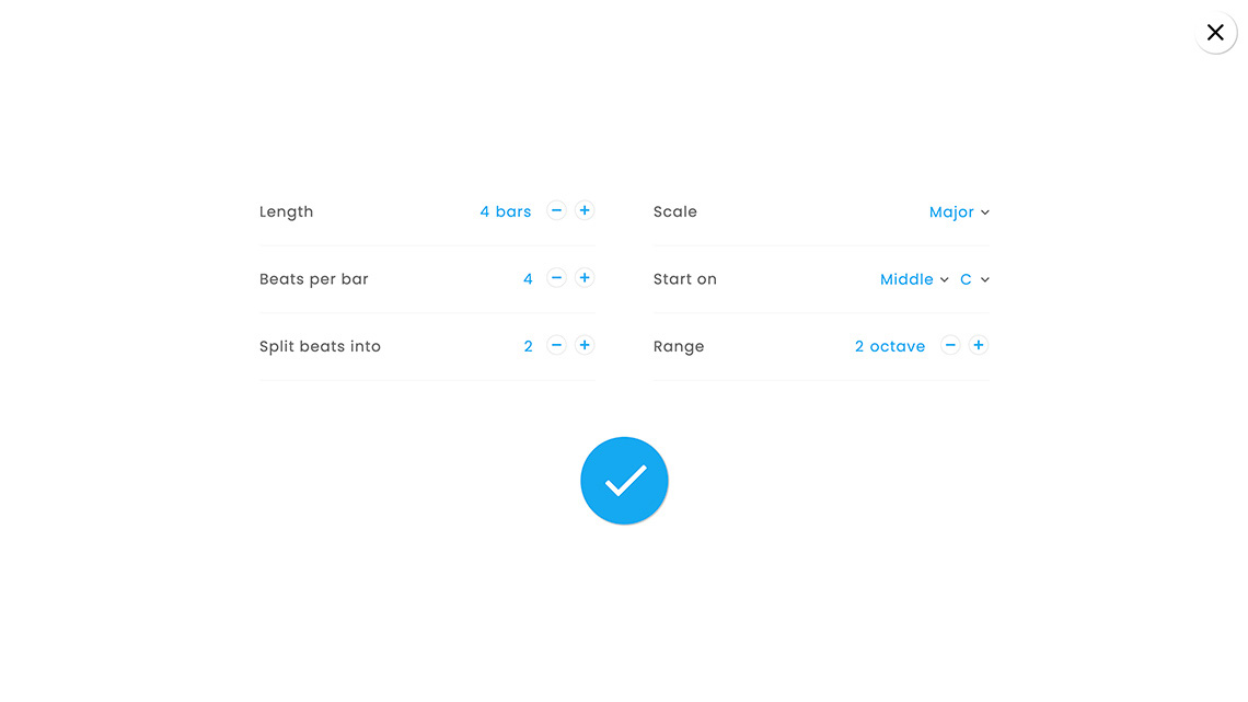 A screenshot of how to change the length of the bars in Song Maker.