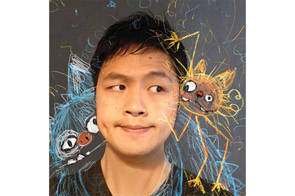 A photo of artist Charles Santoso