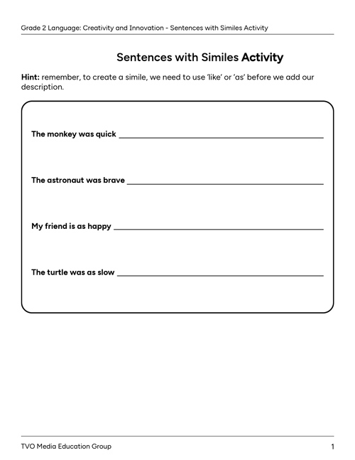 Sentences with Similes