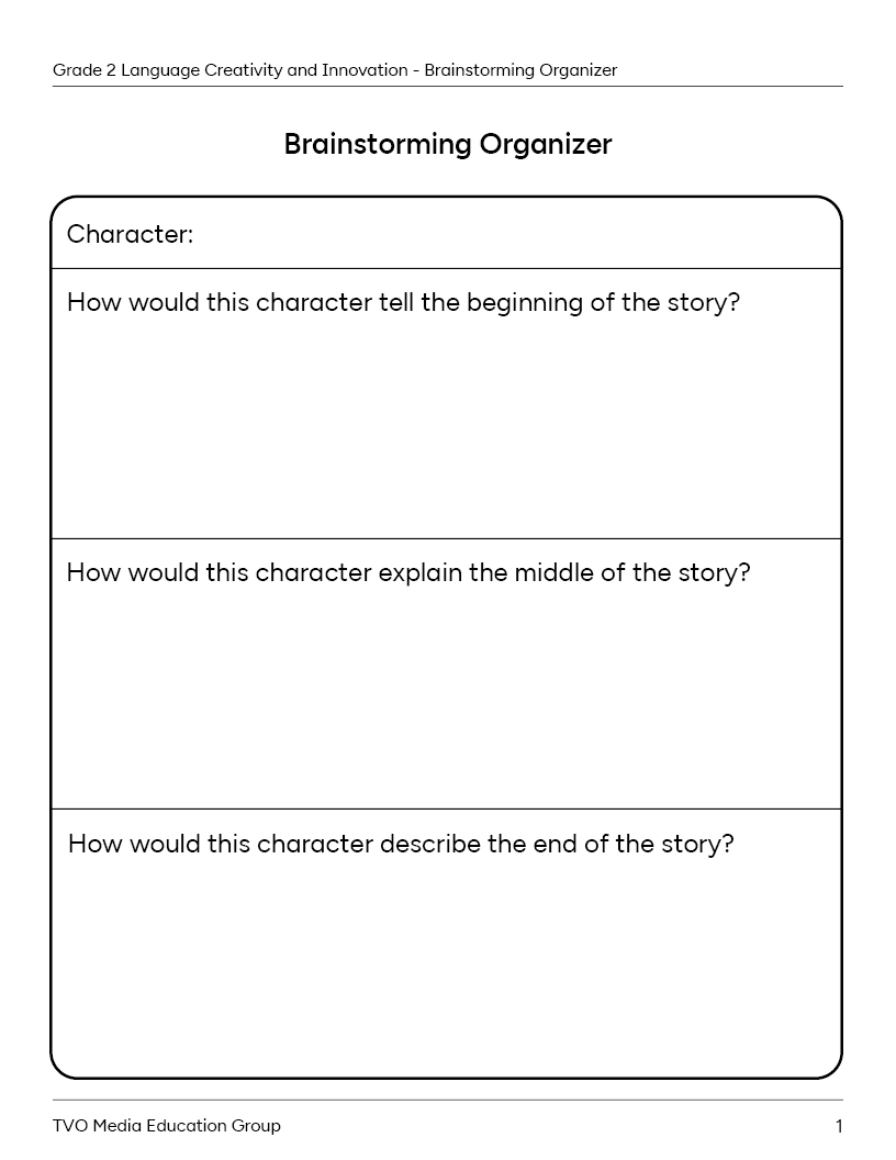 Brainstorming Organizer
