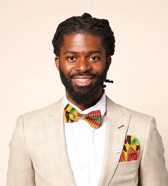 A photograph of Randall Adjei, a Poet Laureate.
