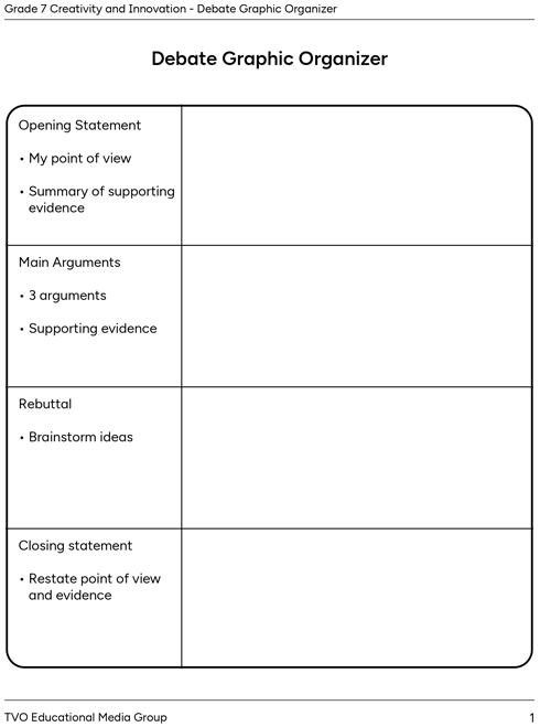 Debate Graphic Organizer