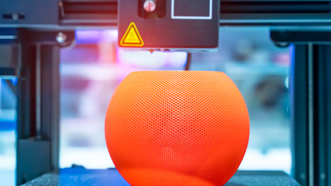 3D Printer creating a sphere.