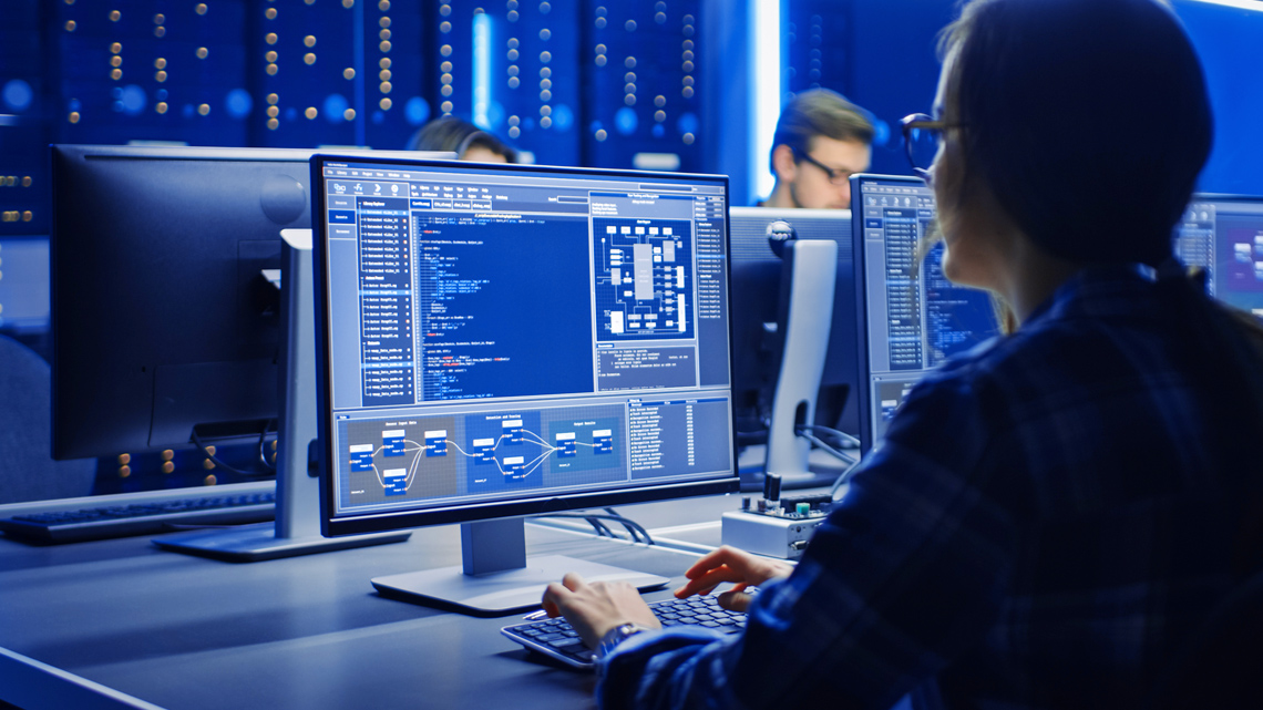 Developers using artificial intelligence.