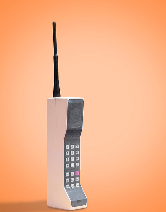 An early mobile phone.