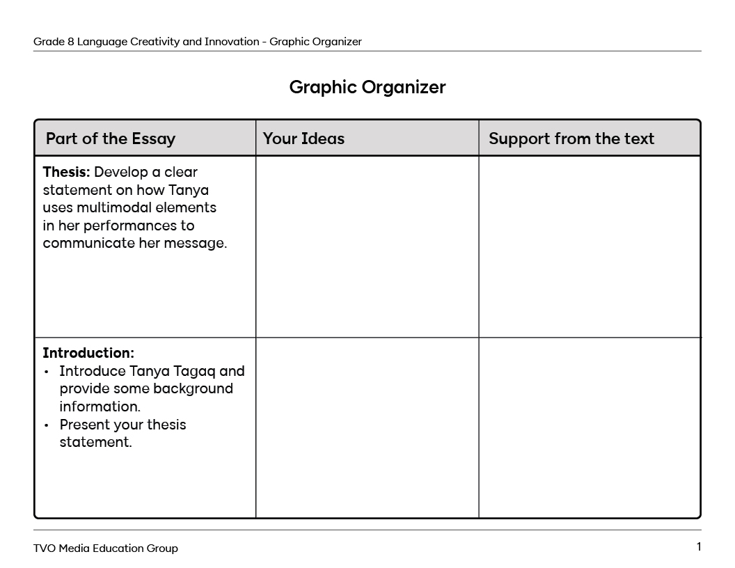 Graphic Organizer