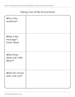 Taking Care of the Environment