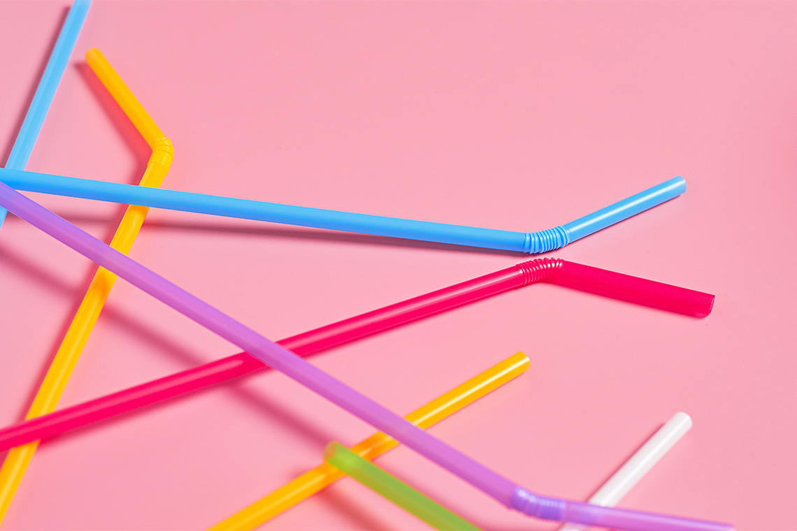 Plastic straws.