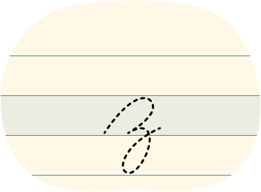 A red dot tracing a cursive lowercase z.