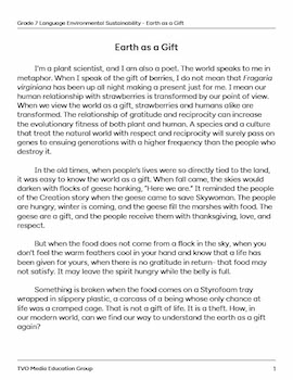 Earth as a Gift