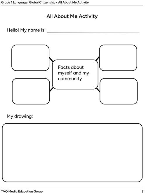 All About Me Activity