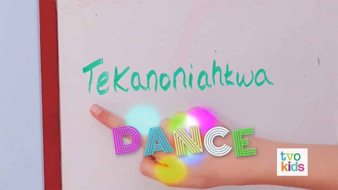 The word Tekanoniahkwa and its meaning, which is dance.