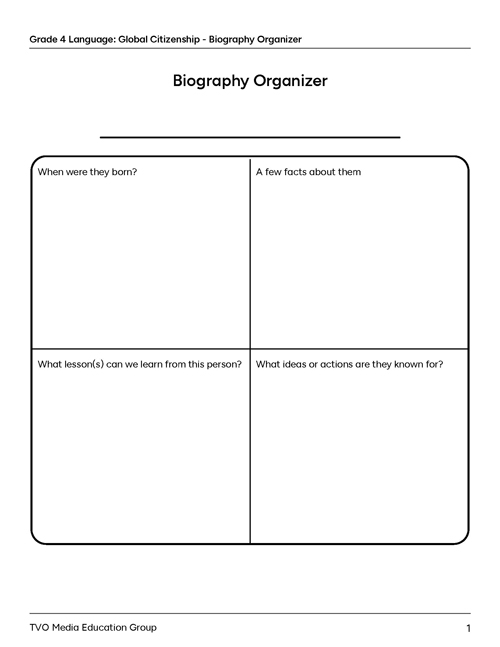 Biography Organizer
