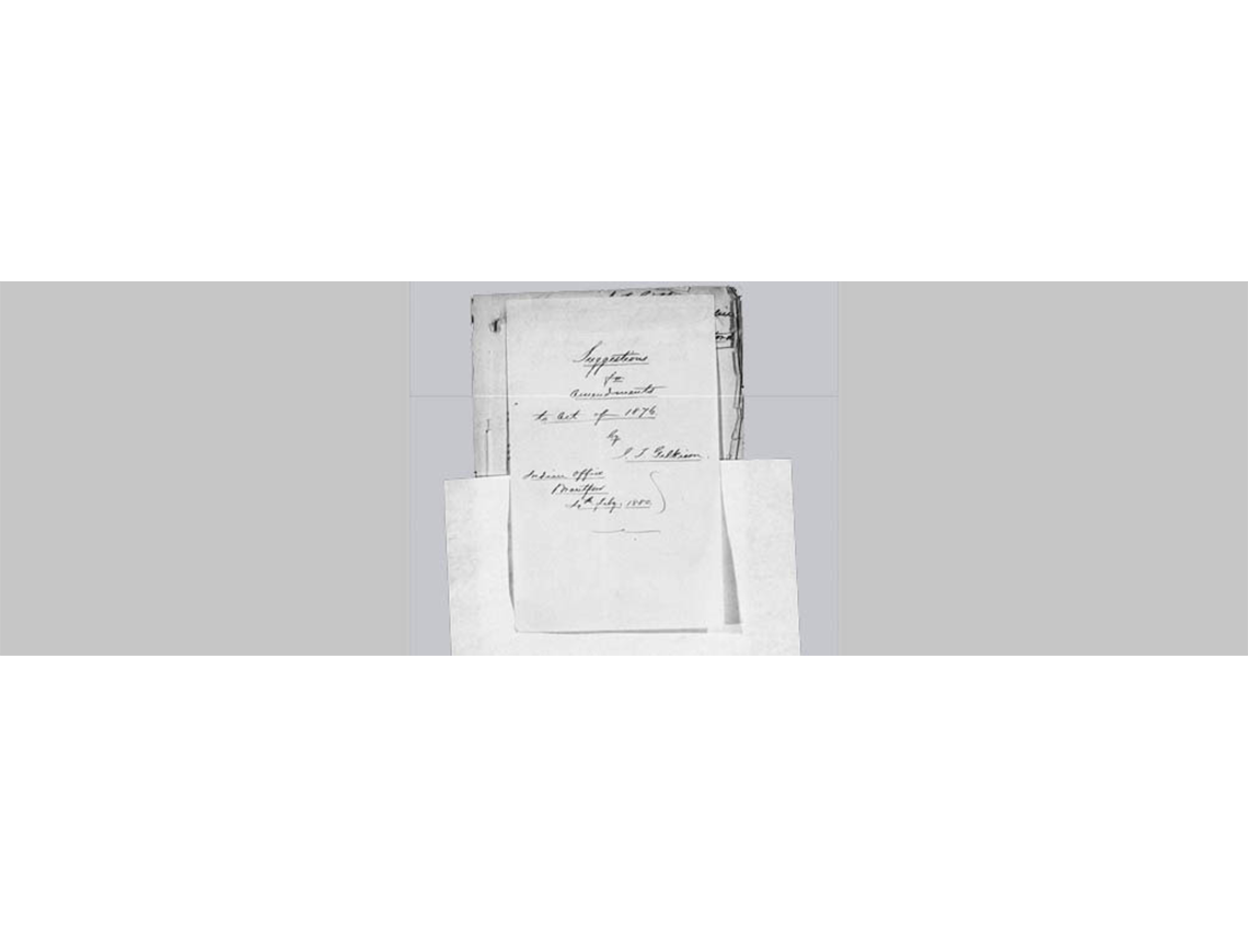 Pages from the 1876 Indian Act from the library and archives of Canada