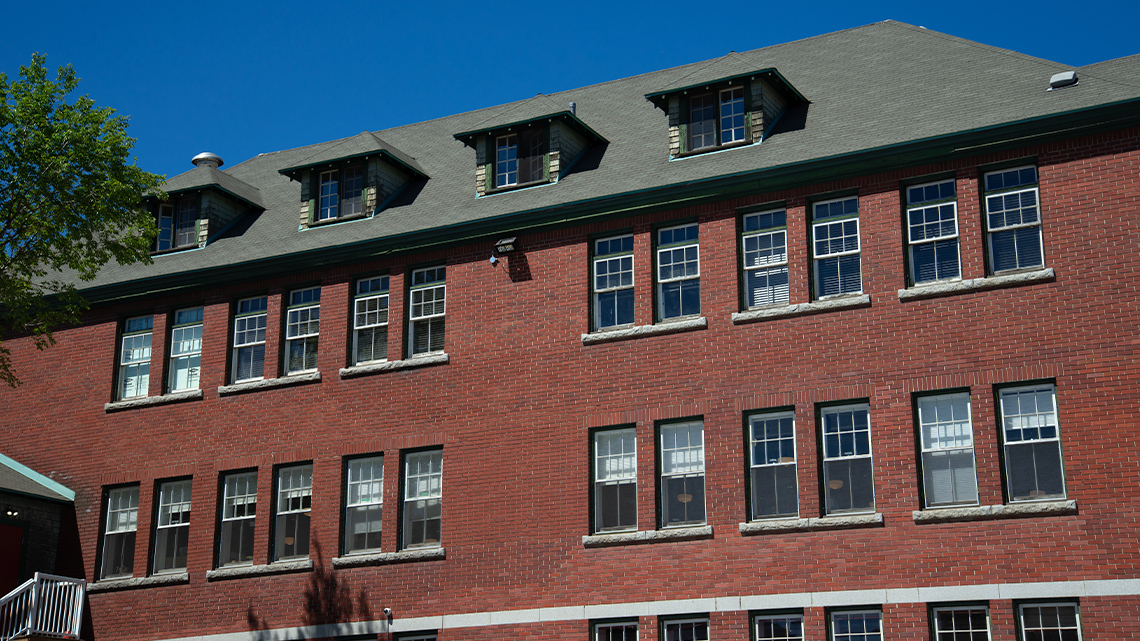The Kamloops Indian Residential School, a former residential school in Kamloops, British Columbia