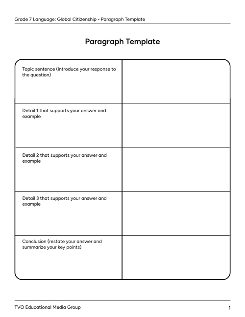Paragraph Template