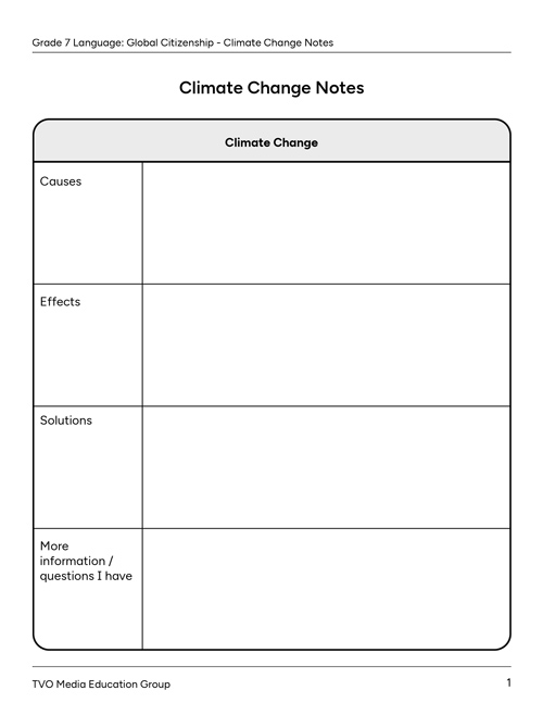 Climate Change Notes