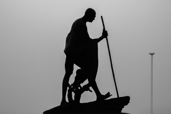 A statue of Mahatma Gandhi