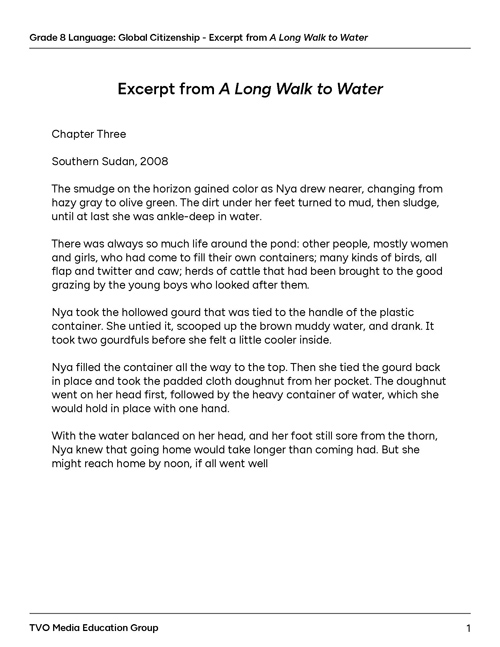Excerpt from A Long Walk to Water