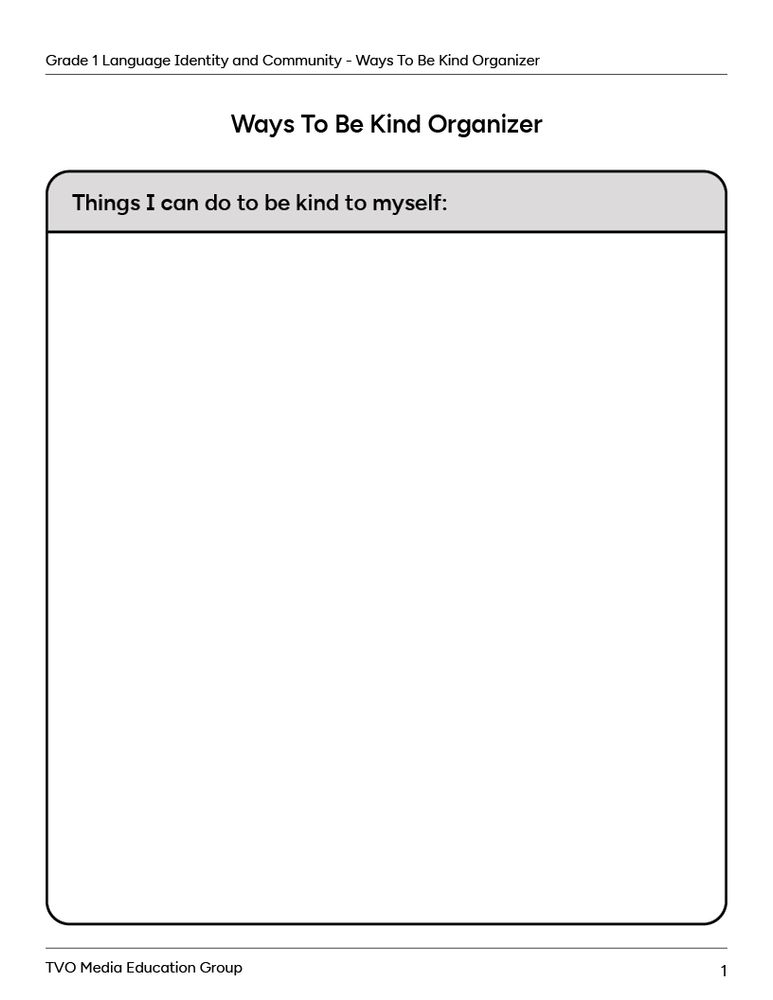 Ways To Be Kind Organizer