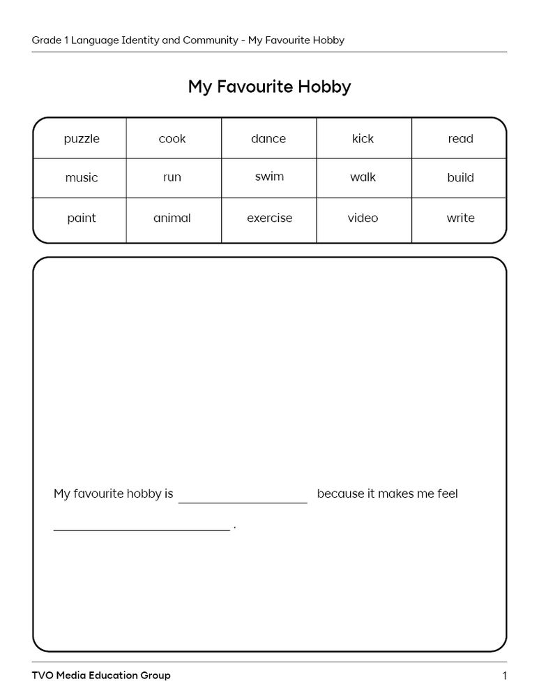 My Favourite Hobby