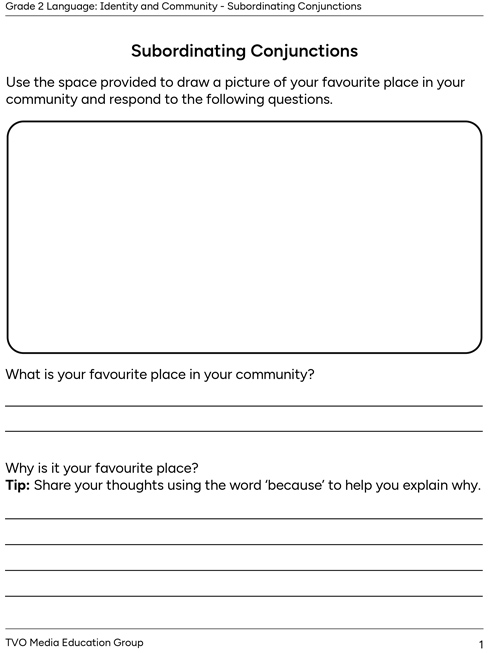 Subordinating Conjunctions Activity