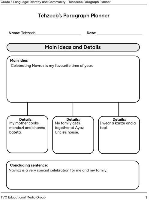 Paragraph Planner