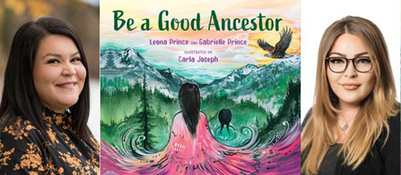 On either side of the book cover are head shots of the book's authors, Leona and Gabrielle Prince. 