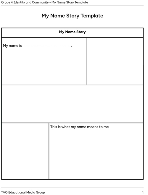 My Name Story Template