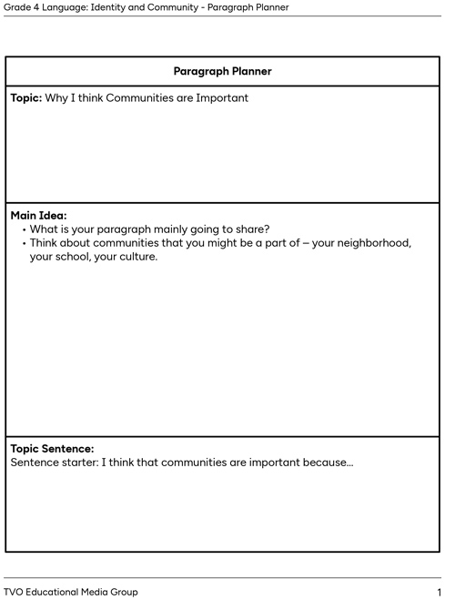 Paragraph Planner