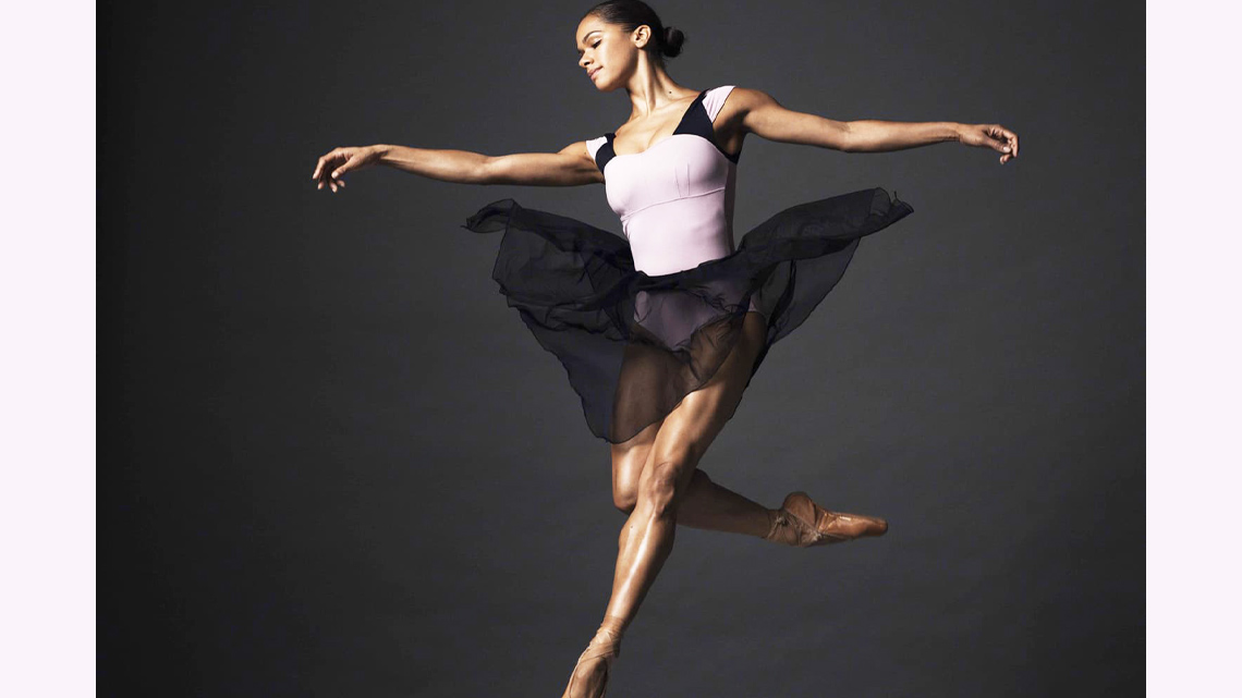 Photo of Misty Copeland dancing.