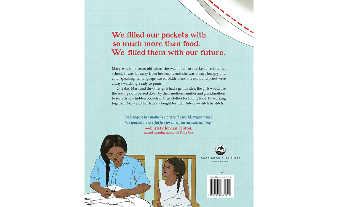 The back cover of ‘The Secret Pocket’
