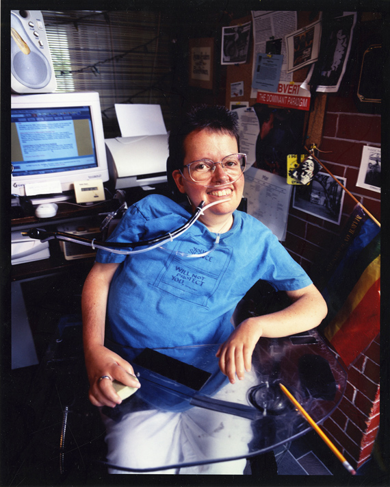 Laura Hershey, author of the poem “You Get Proud by Practicing”