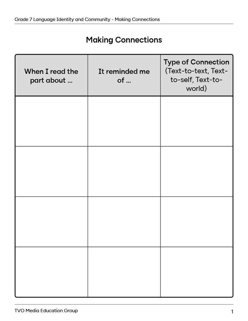 Making Connections