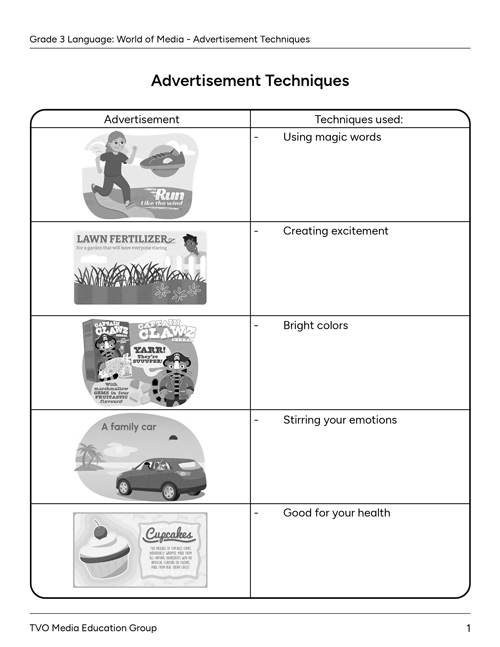 Advertisement Techniques