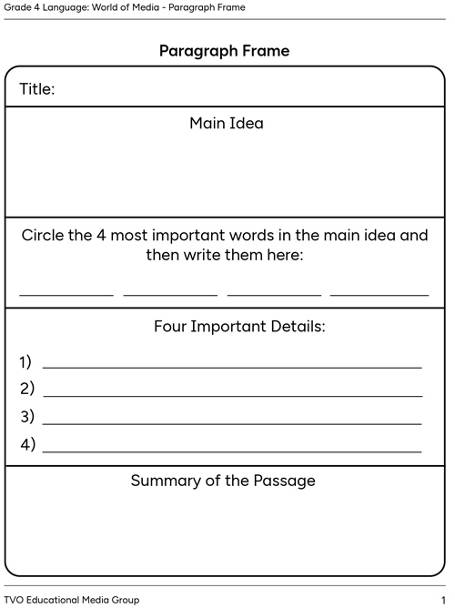 Paragraph Frame